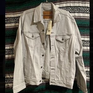 Levis Premium Trucker Jacket GREY MENS LARGE